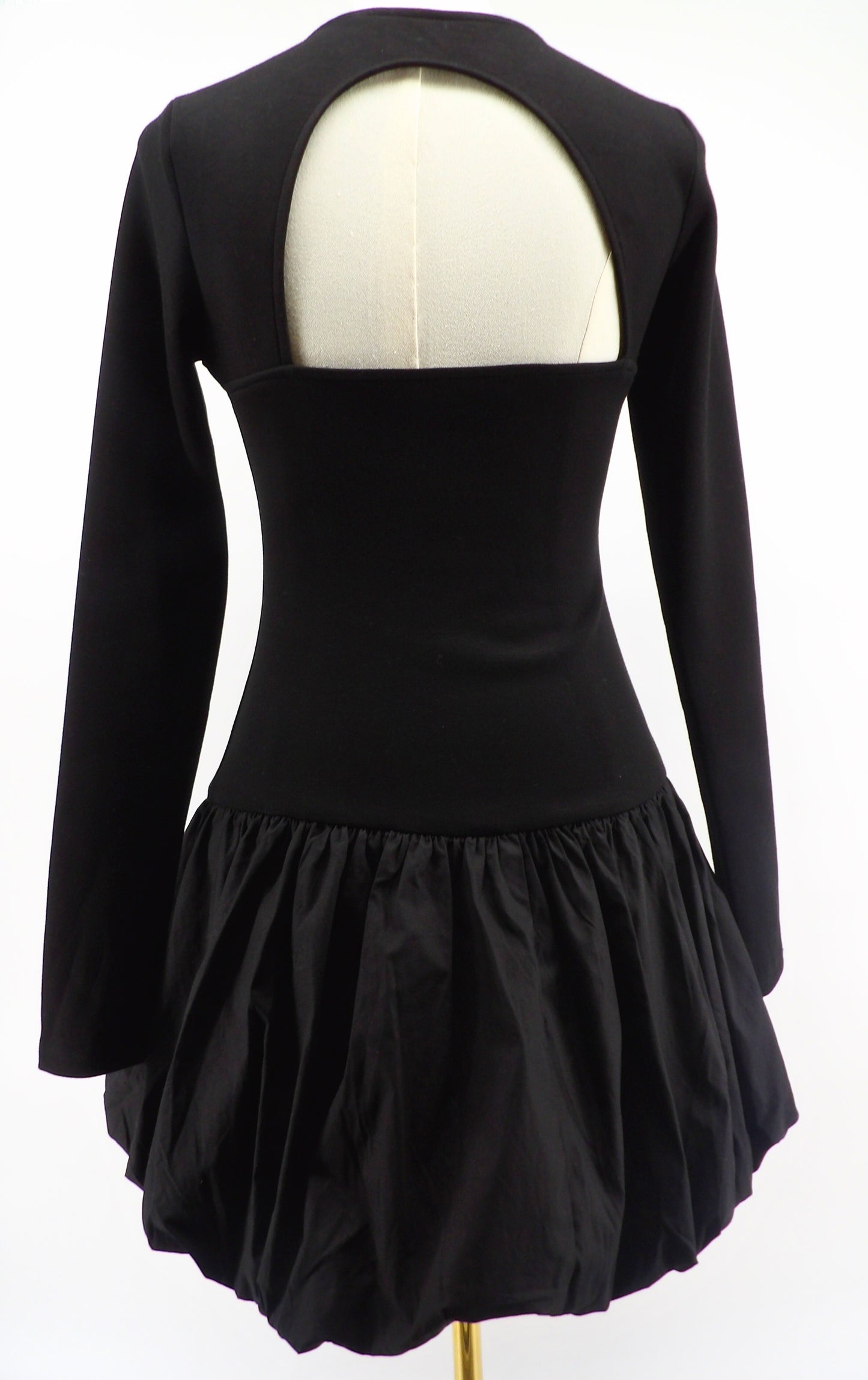 OPEN BACK FIT & FLARE MINI DRESS