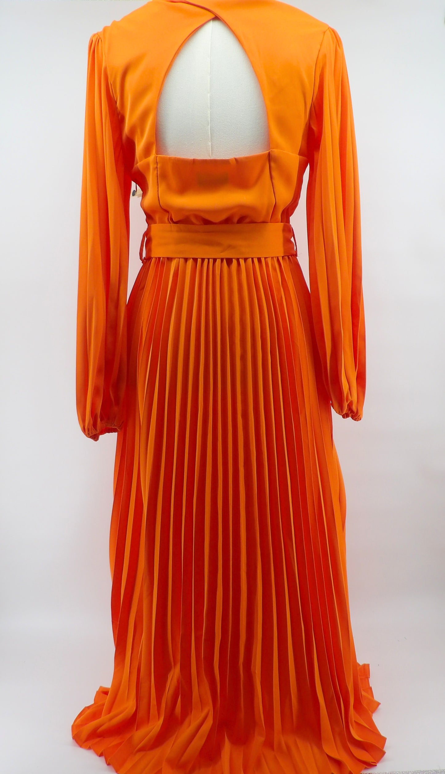 PLEATED MAXI DRESS