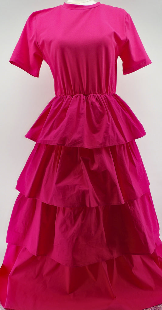 RUFFLE TIERED MAXI DRESS