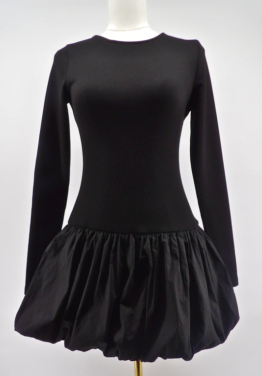 OPEN BACK FIT & FLARE MINI DRESS