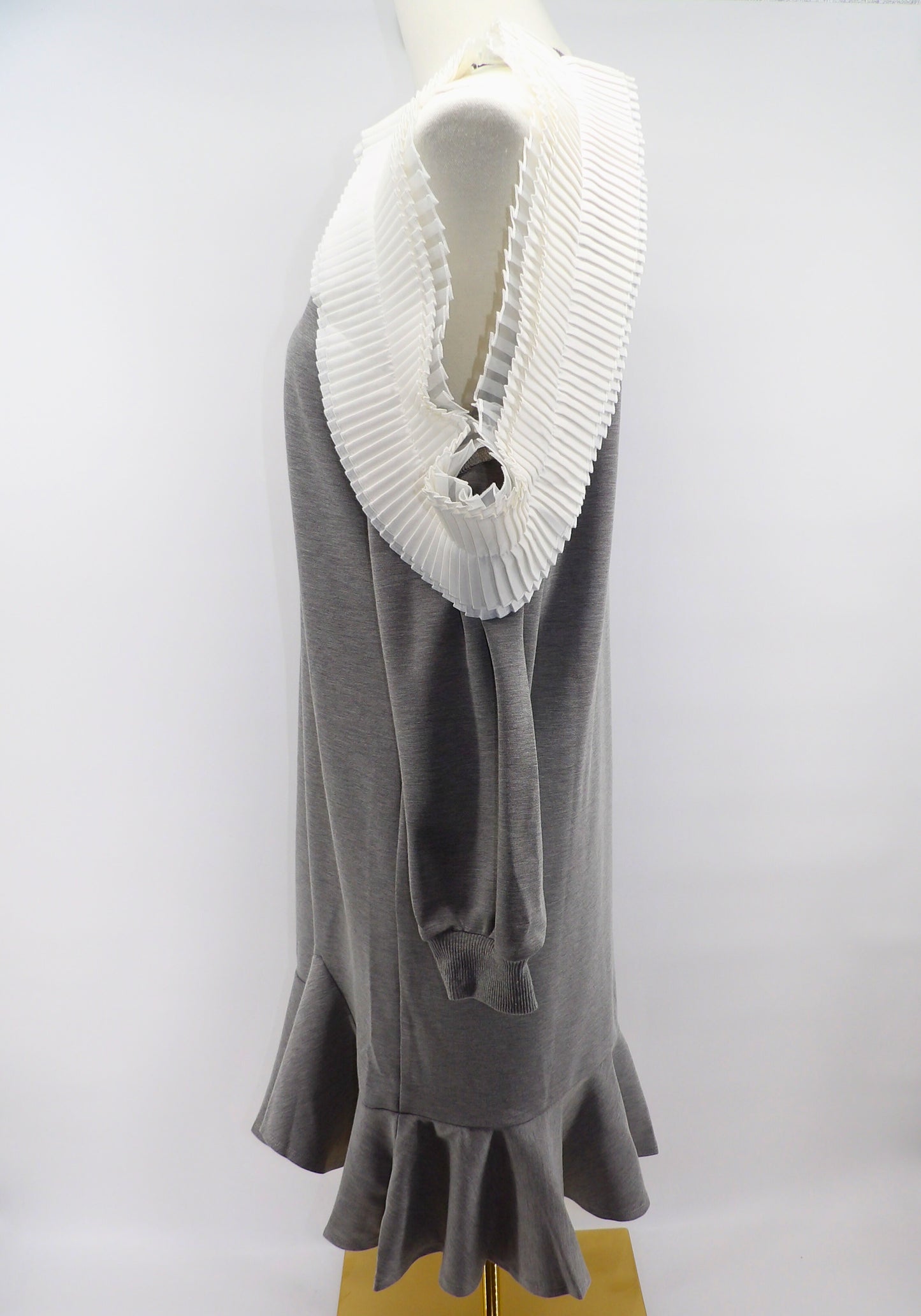 RUFFLE DETAILED  MIDI DRESS