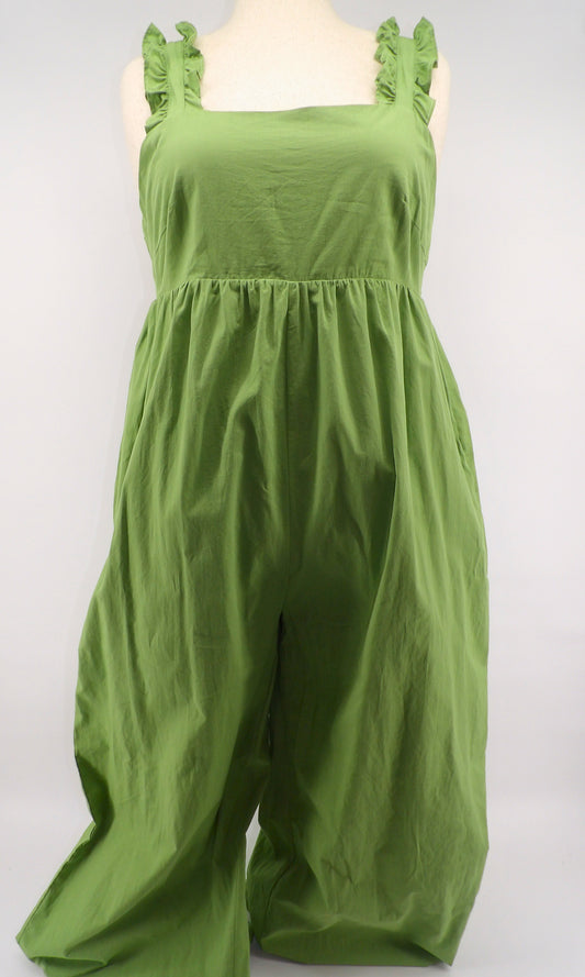 CURVY SQUARE NECK WIDE LEG JUMPSUIT