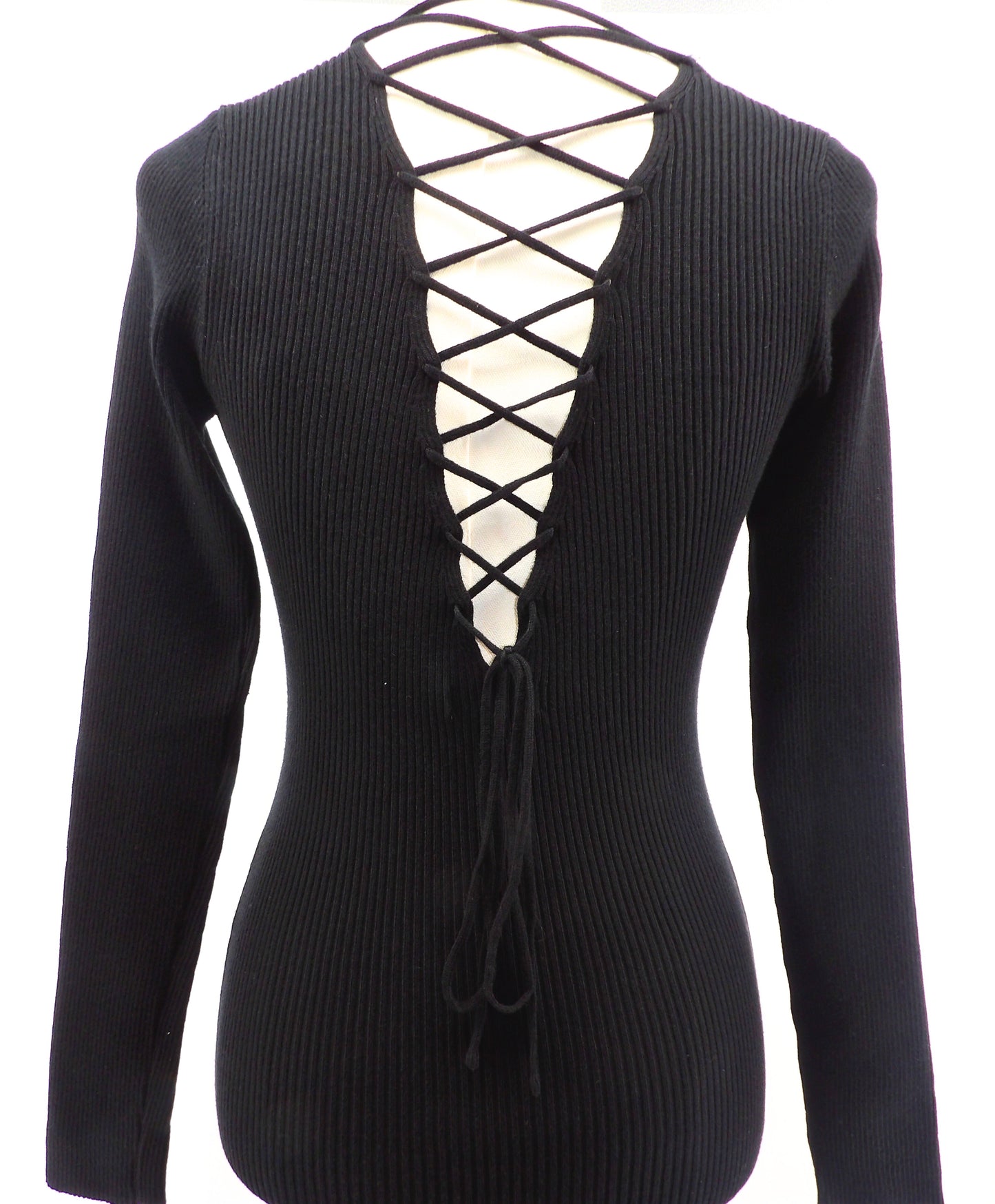 BODYCON OPEN BACK SIDE SLIT MAXI DRESS