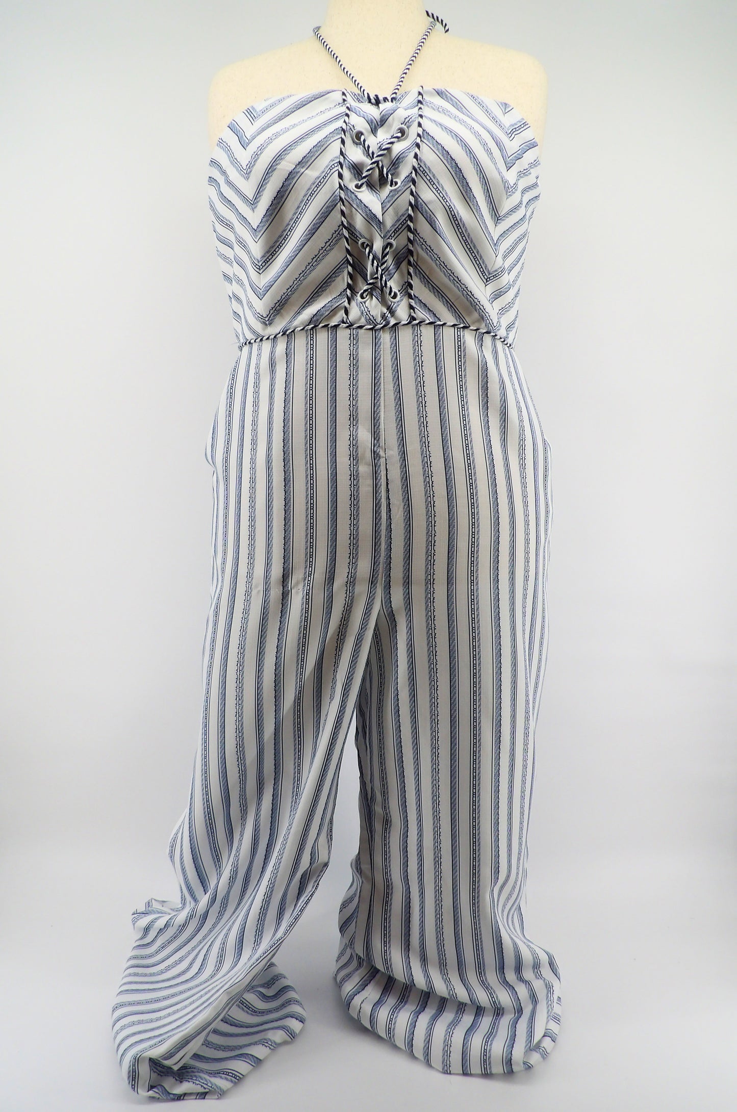 CURVY STRIPES WIDE LEG JUMPSUIT