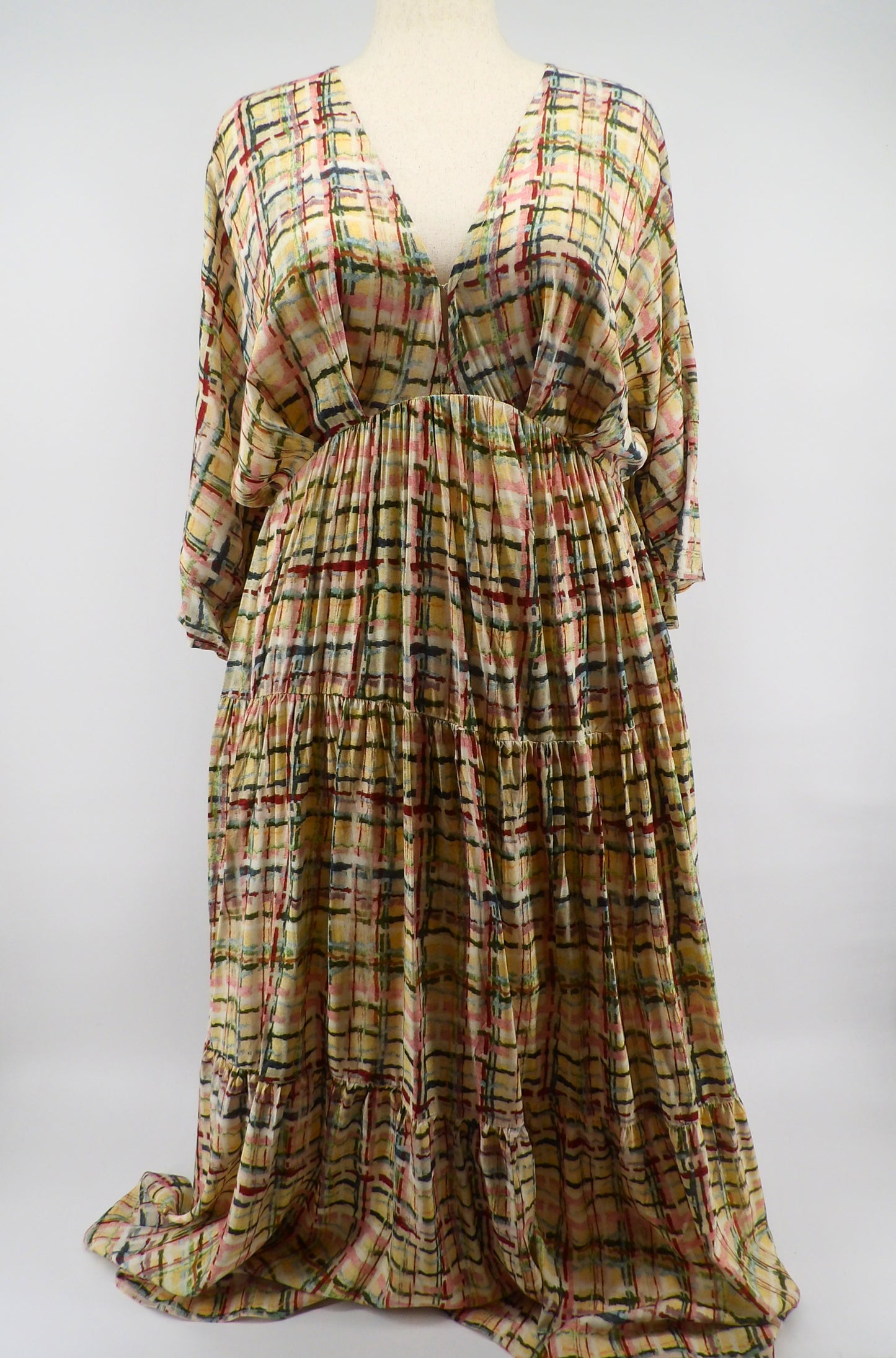 CURVY MULTI PRINT MAXI DRESS