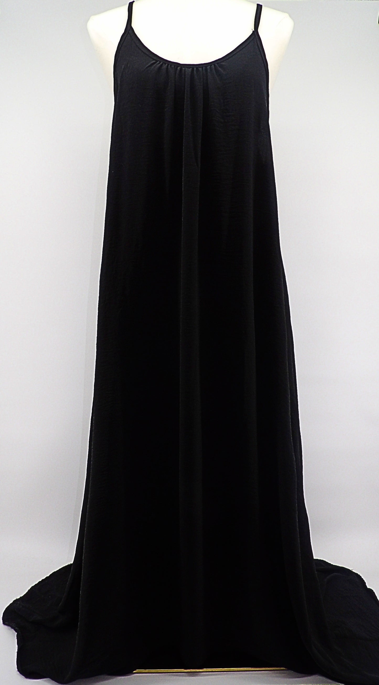 OPEN BACK HIGH-LOW MAXI DRESS