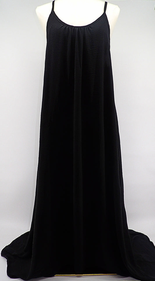 OPEN BACK HIGH-LOW MAXI DRESS
