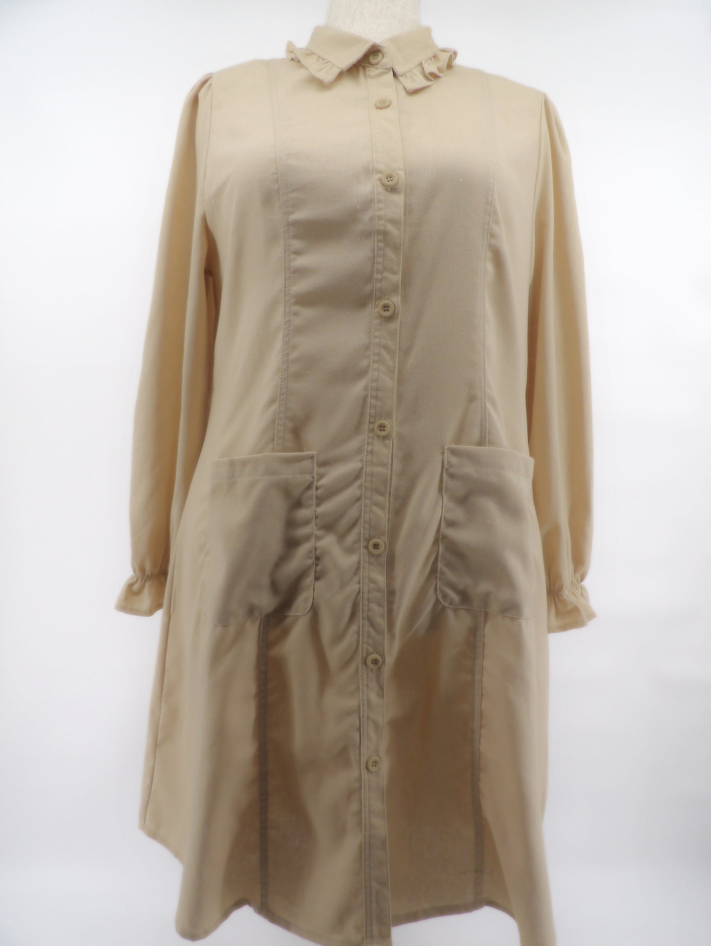 CURVY FRONT POCKETS MINI DRESS