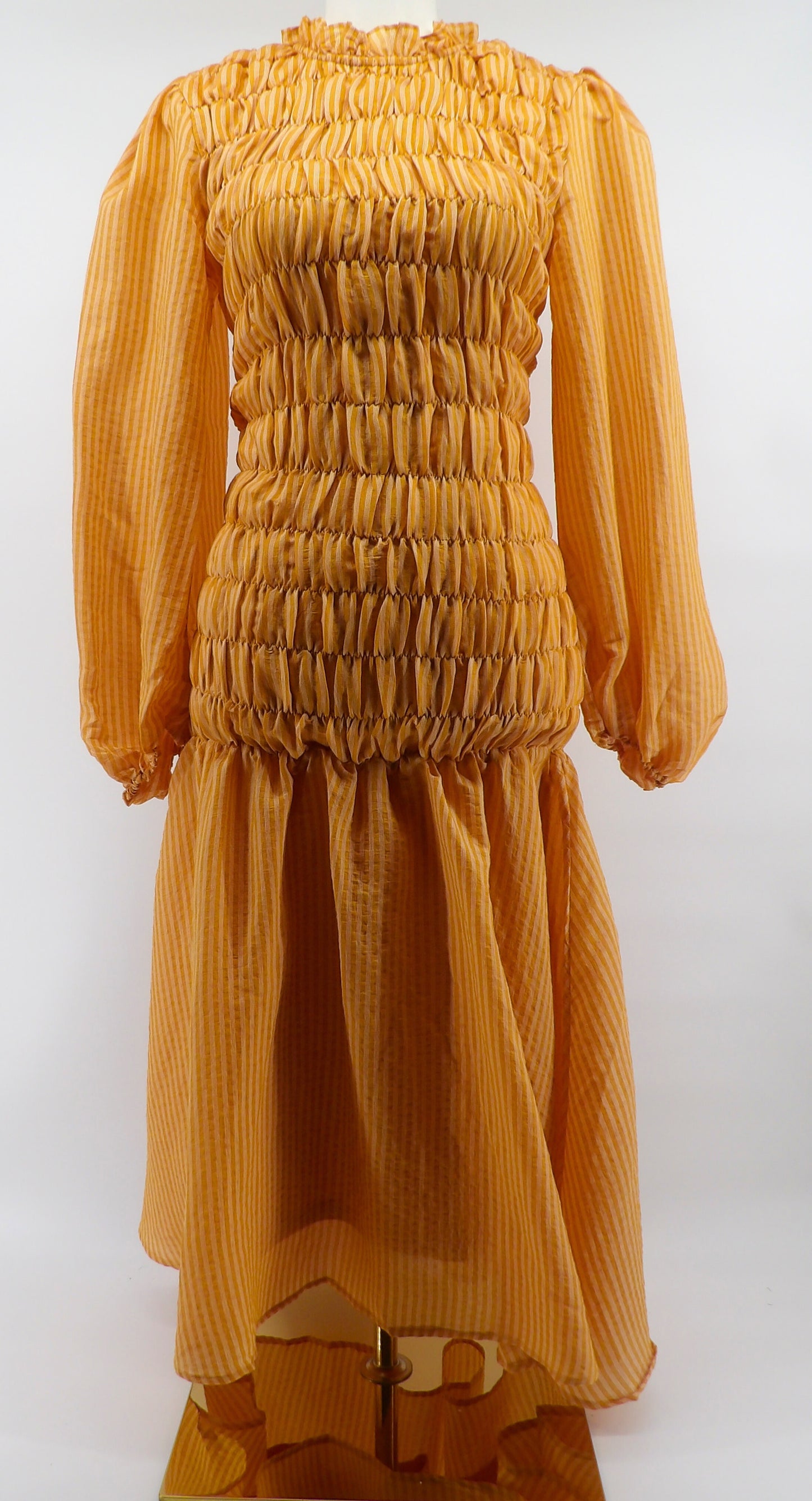 SMOCK BODY MIDI DRESS